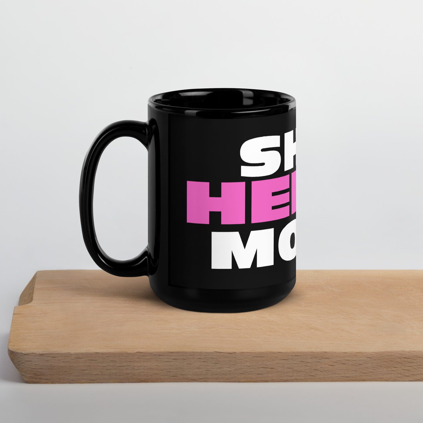 Show Her The Money - Black Glossy Mug